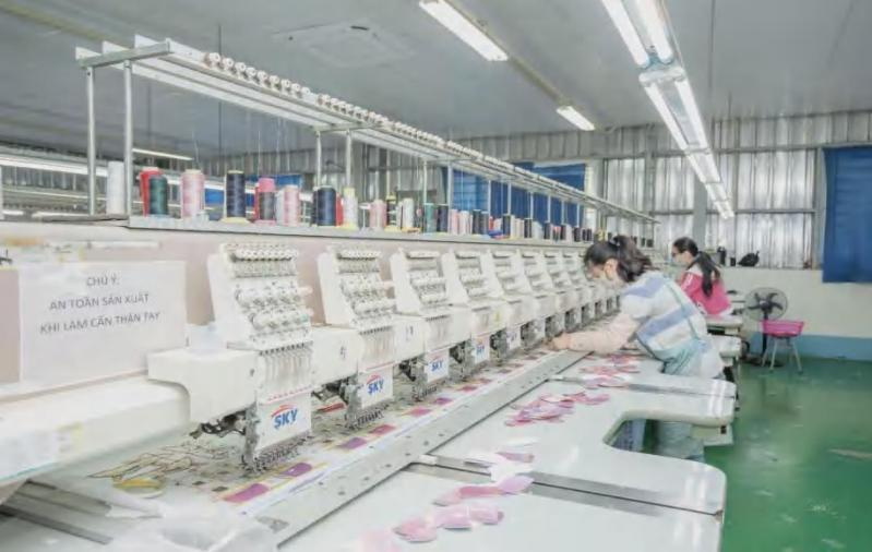 QVO shoes Core factory TP,PRODUCTION FACILITIES two, 18 sets Computerized embroidery machine